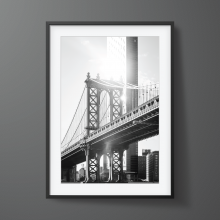 Framed print of the Manhattan Bridge