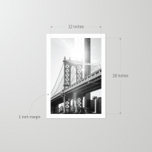 Unframed 12x18 print of the Manhattan Bridge
