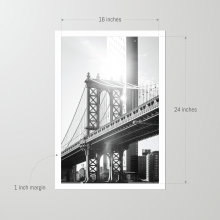 Unframed 16x24 print of the Manhattan Bridge