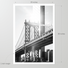 Unframed 20x30 print of the Manhattan Bridge