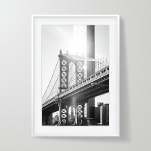 Framed print of the Manhattan Bridge