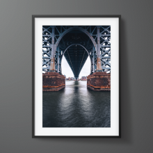 Framed print of the Williamsburg Bridge
