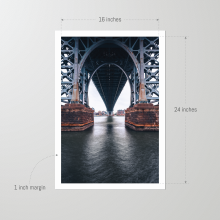 Unframed 16x24 print of the Williamsburg Bridge