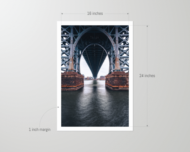 Unframed 16x24 print of the Williamsburg Bridge