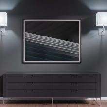 Framed-New-York-City-Print-Oculus-Abstract-Art-interior Framed print in an interior setting of The Oculus WTF Transportation Hub