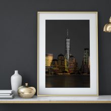Framed-New-York-City-Print-One-World-Trade-Center-Freedom-Tower-interior Framed print in an interior setting of One World Trade Center Freedom Tower
