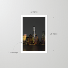 Framed-New-York-City-Print-One-World-Trade-Center-Freedom-Tower-unframed-12x18 Unframed 12x18 print of One World Trade Center Freedom Tower