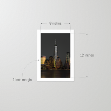 Framed-New-York-City-Print-One-World-Trade-Center-Freedom-Tower-unframed-8x12 Unframed 8x12 print of One World Trade Center Freedom Tower