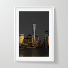 Framed-New-York-City-Print-One-World-Trade-Center-Freedom-Tower-white-frame Framed print of One World Trade Center Freedom Tower