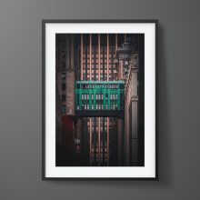 Framed print of the Gimbels Skybridge