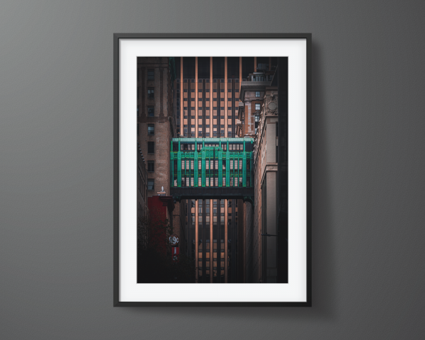 Framed print of the Gimbels Skybridge