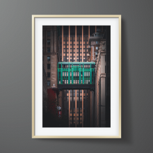 Framed print of the Gimbels Skybridge