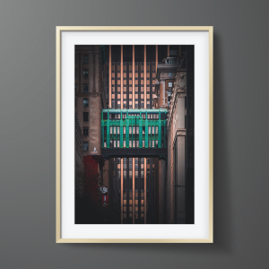 Framed print of the Gimbels Skybridge