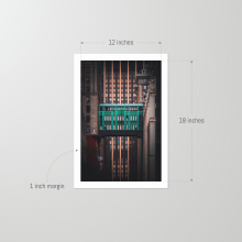 Unframed 12x18 print of the Gimbels Skybridge