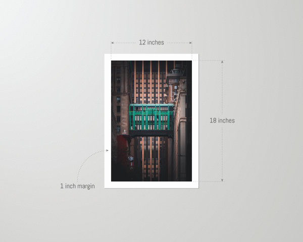 Unframed 12x18 print of the Gimbels Skybridge