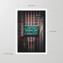 Unframed 16x24 print of the Gimbels Skybridge