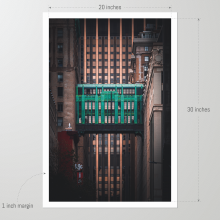 Unframed 20x30 print of the Gimbels Skybridge