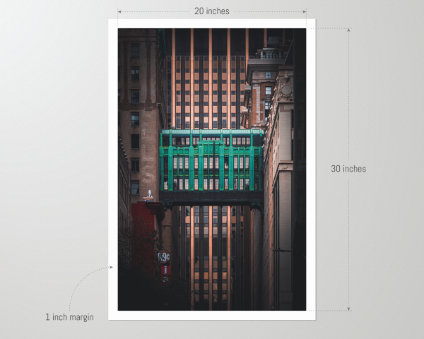 Unframed 20x30 print of the Gimbels Skybridge