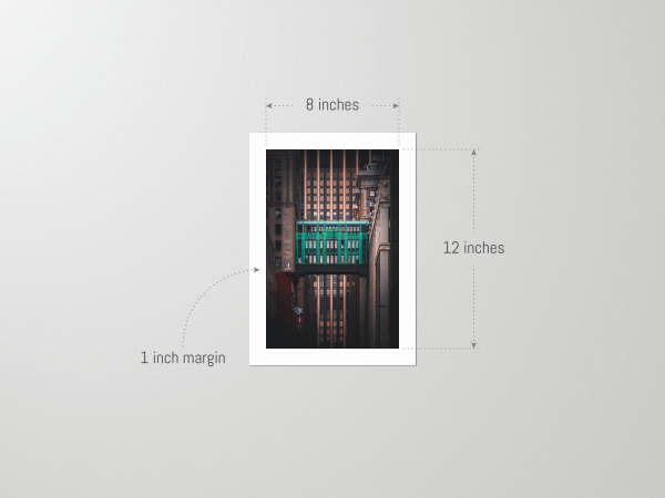 Unframed 8x12 print of the Gimbels Skybridge