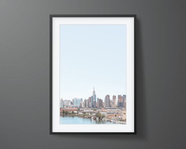 Framed-New-York-City-Print-NYC-skyline-black-frame Framed print of the NYC Skyline