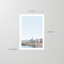 Framed-New-York-City-Print-NYC-skyline-unframed-12x18 Unframed 20x30 print of the NYC Skyline