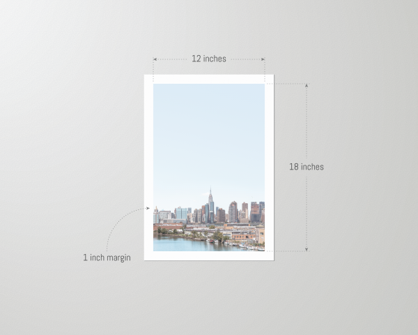 Framed-New-York-City-Print-NYC-skyline-unframed-12x18 Unframed 20x30 print of the NYC Skyline